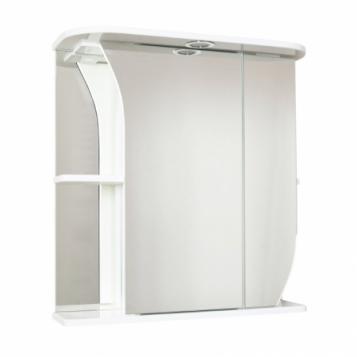AQUALINE ИЗАБЕЛЛА 66/С зеркальный шкаф со светильником, белый