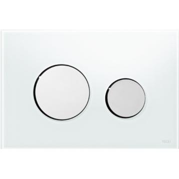 TECE 9.240.660 LOOP кнопка для унитаза, белое стекло / хром